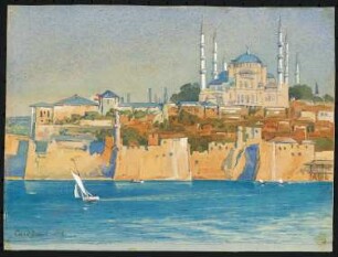 Sultan-Ahmed-Moschee, Istanbul: Perspektivische Ansicht