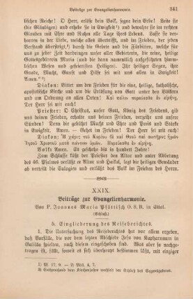341-354 Beiträge zur Evangelienharmonie : Schluß