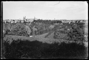 Rothenburg ob der Tauber. Stadtansicht über Taubertal