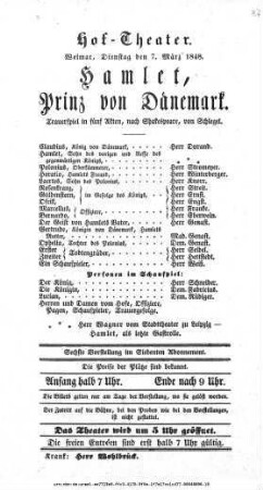 Hamlet, Prinz von Dänemark