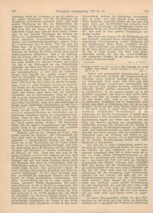 300-302 [Rezension] Sommerlath, Ernst, Der Ursprung des neuen Lebens nach Paulus