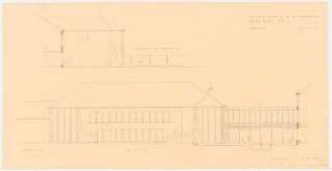 Staatliches Mädchengymnasium, Mönchengladbach: Schulgebäude, Turnhalle und Aula: Ansicht 1:100