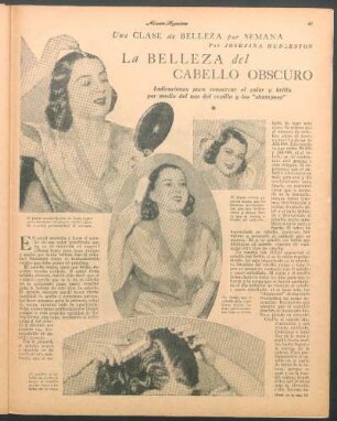 La belleza del cabello obscuro : Una clase de belleza por semana