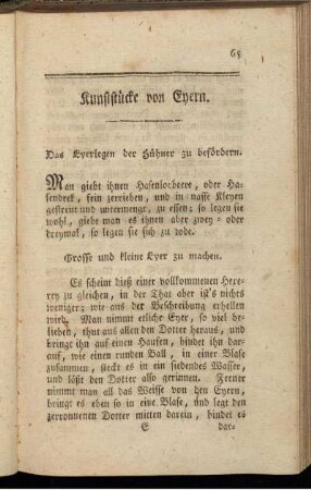 Kunststücke von Eyern.