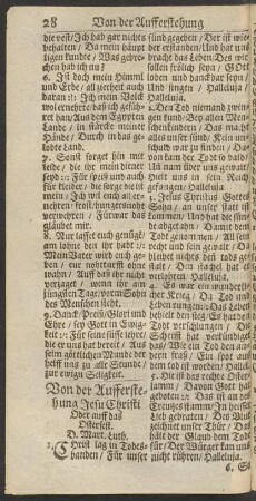 Von der Aufferstehung Jesu Christi Oder auff das Osterfest.