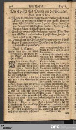 Die Epistel St. Pauli an die Galater.