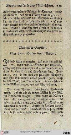 Das eilfte Capitel. Von denen Sitten derer Araber