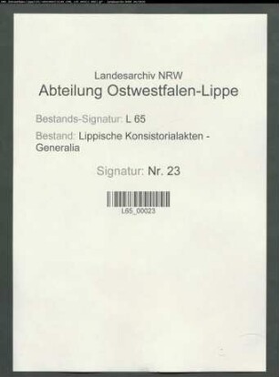 Konsistorial-Bedienstete: Superintendenten der verschiedenen Klassen