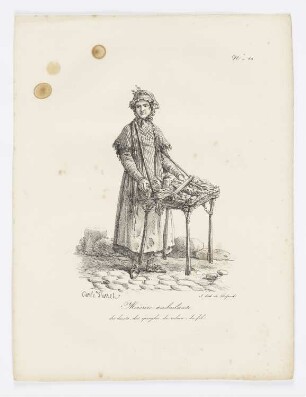 Merciere ambulante, Blatt 66 der Folge "Rufe von Pariser Straßenhändlern"