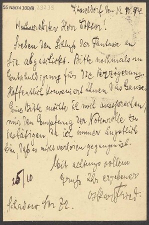 Brief an B. Schott's Söhne : 19.10.1894