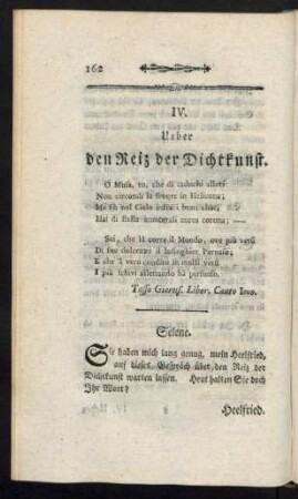 IV. Ueber den Reiz der Dichtkunst