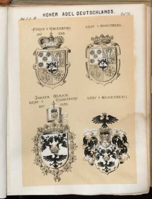 Taf. 76. Fürst v. Eggenberg. seit 1623. - Graf v. Eggenberg. - Johann Ulrich, Graf v. Eggenberg vor 1623. - Graf v. Eggenberg