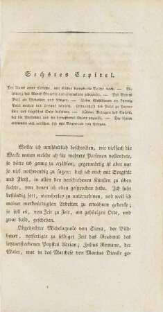 Sechstes Capitel