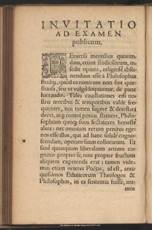 Invitatio Ad Examen publicum
