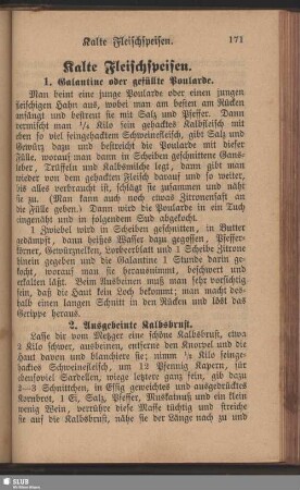 Kalte Fleischspeisen