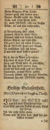 23. Heilige Gelassenheit