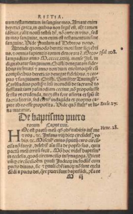 De baptismo puerorum Caput xxix.