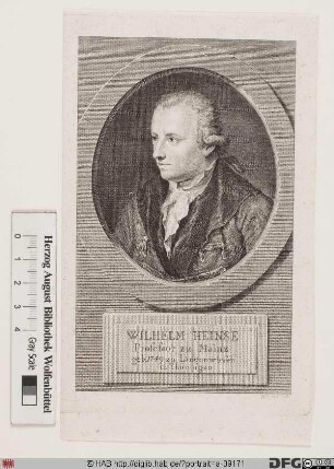 Bildnis (Johann Jakob) Wilhelm Heinse (eig. Heintze)