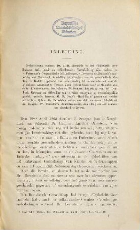 Dagboek van Dr. H. A. Bernstein's laatste reis van Ternate naar Nieuw-Guinea, Salawati en Batanta : 17. Oct. 1864 - 19. April 1865. Bewerkt door S[amuel] C[ornelis] J[an] W[illem] van Musschenbroek. Met aanteekeningen, bijlagen en 1 Kt.