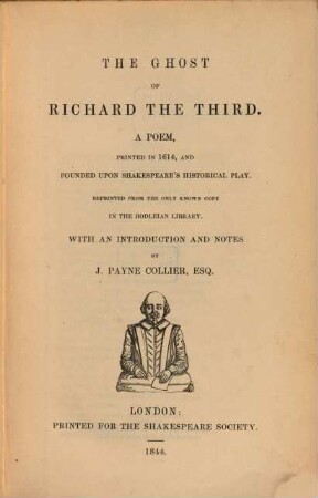The ghost of Richard II : A poem printed in 1614 and founded upon Shakespeare‛s historical play