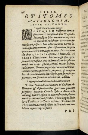 96-170, Epitomes Astronomiae Liber Secundus
