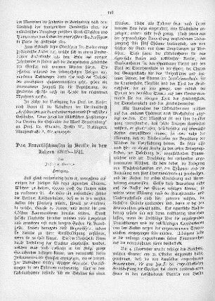 Das Feuerlöschwesen in Berlin in den Jahren 1809-1811
