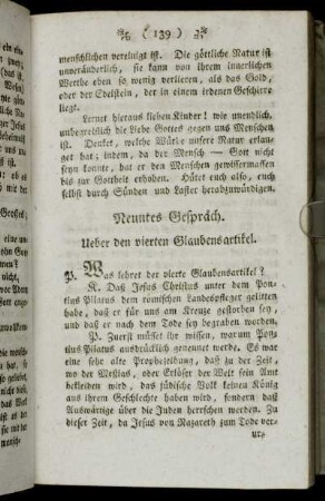 Neuntes Gespräch. Ueber den vierten Glaubensartikel. - Zehntes Gespräch. Fortsetzung von der Versöhnungs-Lehre.