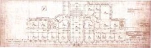 Neureuther, Gottfried von; Ludwigshafen; Direktionsgebäude der pfälzischen Eisenbahn - hauptbau (Grundriss 1. OG)