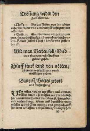 Tröstung wider den Zornn Gottes.