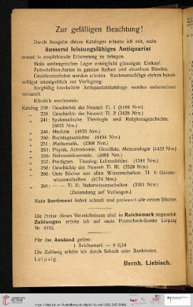 Zur gefälligen Beachtung!