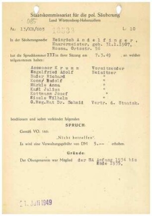 Andelfinger, Heinrich