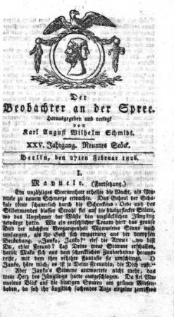 9. Stueck, 27. Februar 1826