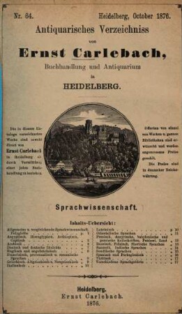 Antiquarisches Bücherverzeichnis. 64. 1876