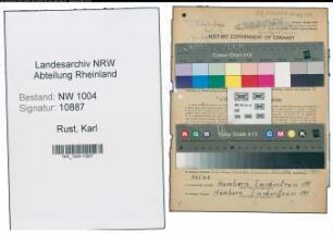 Entnazifizierung Karl Rust , geb. 02.04.1904 (Lokfuehrer)