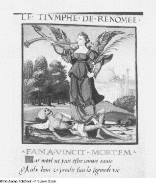 Miniaturen zu Dichtungen Petrarcas: Triumph des Ruhmes