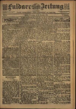 Ausgabe vom Donnerstag, den 20. November 1902.