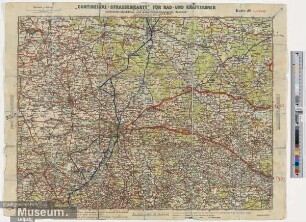 Continental-Straßenkarte' für Rad- und Kraftfahrer Karte 28 Leipzig
