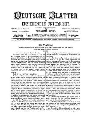 Der Wandertag : (Schluß)