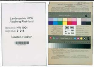 Entnazifizierung Heinrich Grueten , geb. 28.04.1893 (Rottenfuehrer)