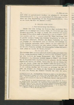 II. Helios und Aion