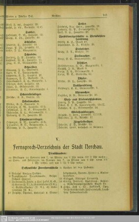 V. Fernsprech-Verzeichnis der Stadt Nerchau
