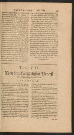 Tit. VIII. Von dem Gerichtlichen Proceß in Instantia appellationis