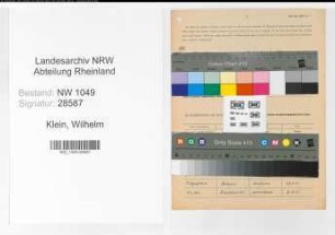 Entnazifizierung Wilhelm Klein , geb. 17.02.1896 (Bahnsekretaer)