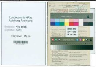 Entnazifizierung Maria Theyssen , geb. 31.03.1918 (Haustochter)