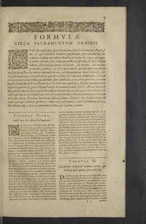 Formulae circa sacramentum ordinis.