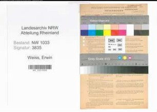 Entnazifizierung Erwin Weiss , geb. 07.04.1921 (Maschinenschlosser)