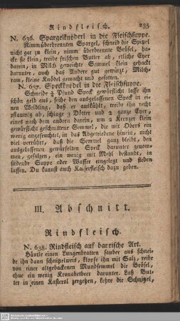 III. Abschnitt. Rindfleisch