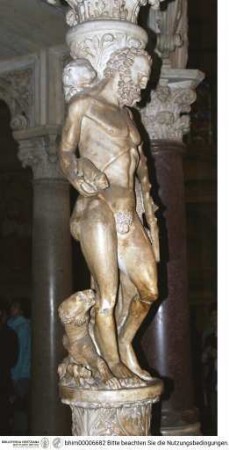 Kanzel, Unterbau, Stütze mit Herkules oder Samson