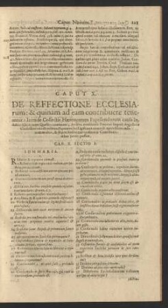 Caput X. De Reffectione Ecclesiarum: & quinam ad eam contribuere teneantur? [...]