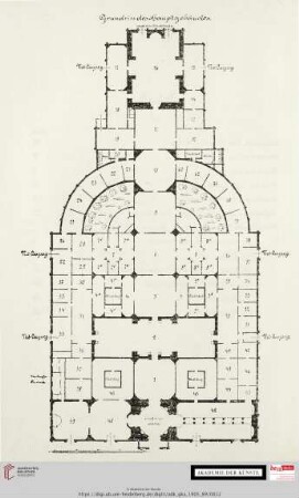 Grundriss des Hauptgebäudes
